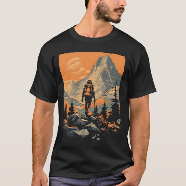 Camiseta Caminho de Aventura de Montanha (Frente)