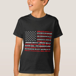 Camiseta Caminho de ferro Americano Flag Vintage Locomotiva
