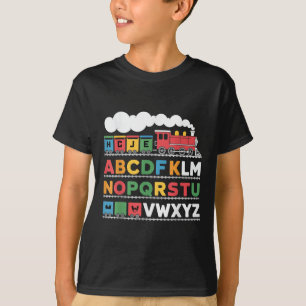 Camiseta Caminho De Ferro Do Comboio Lover Abc Alphabet A-z