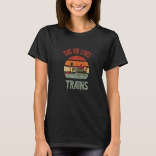 Camiseta Caminho De Ferro Esta Criança Adora Comboio Retro