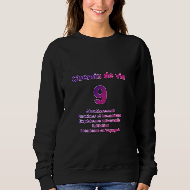 Camiseta Caminho de Vida 9 com Palavras-chave Longa Folga (Frente)