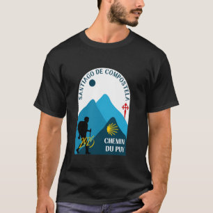 Camiseta Caminho do Puy Peregrino Caminhando Camino de Sant