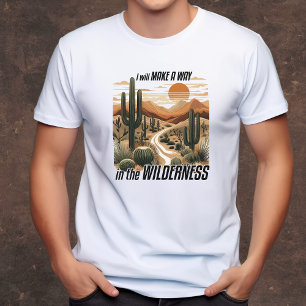 Camiseta Caminho no deserto Homens cristãos