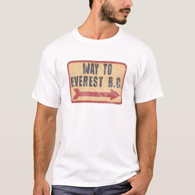 Camiseta caminho para o campo base do Everest (Frente)