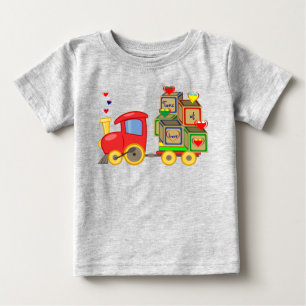 Camiseta Caminhões de Brinquedo Amam Corações de Criança Pe