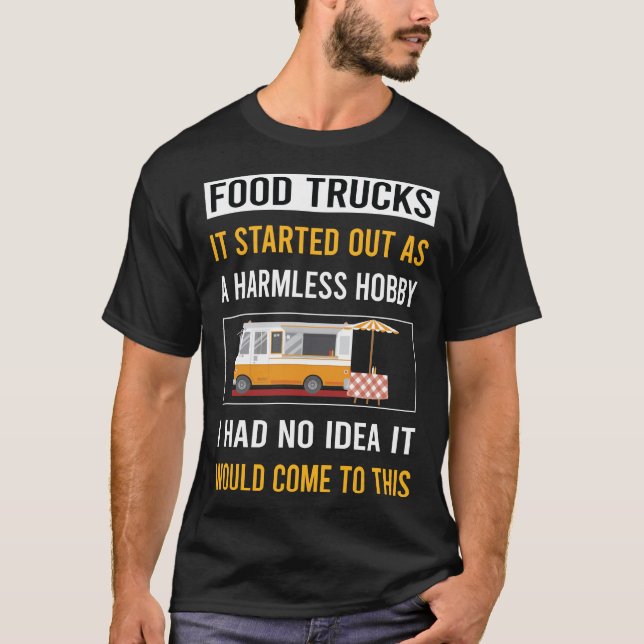 Camiseta Caminhões de Comida de Hobby sem Danos (Frente)