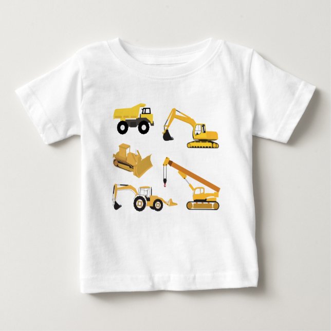 Camiseta Caminhões De Construção (Frente)