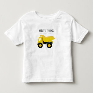 Camiseta Caminhões de Construção de Aniversário