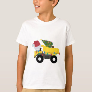 Camiseta Caminhões de Construção de Bomba de Natal