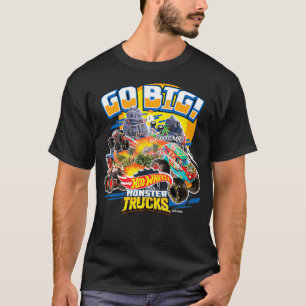 Camiseta Caminhões Monstros De Rodas Quentes Vão Grandes