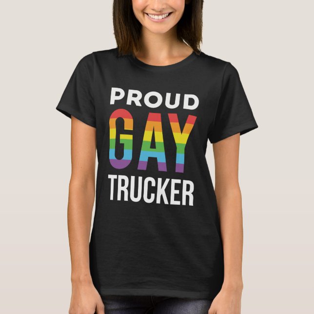 Camiseta Caminhoneiro Gay de Orgulho (Frente)