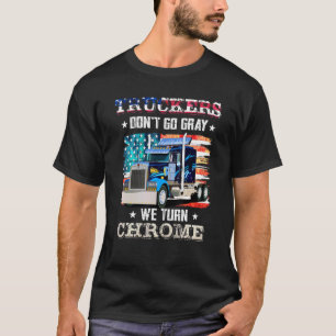 Camiseta Caminhoneiro Não vá Cinza nós viramos caminhoneiro