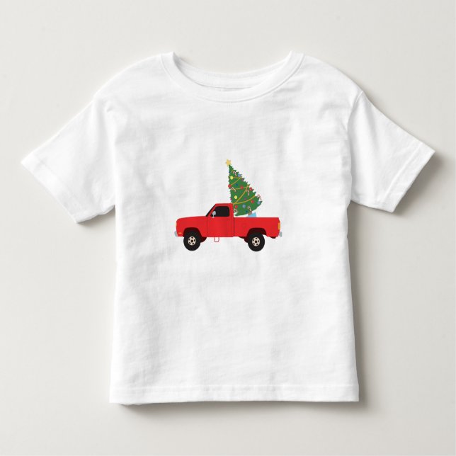 Camiseta Caminhonete árvore de Natal (Frente)