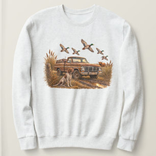 Camiseta Caminhonete de Caça ao Pato Mallard Vintage com Ca