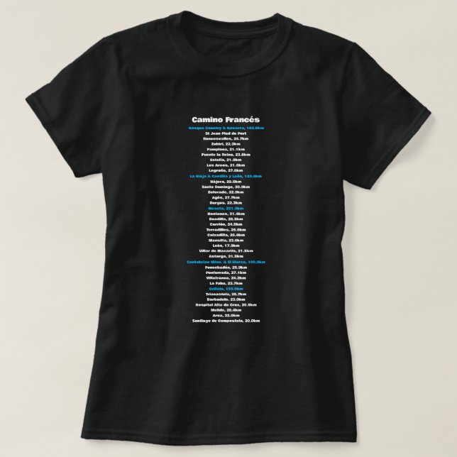 Camiseta Camino de Santiago (Frente do Design)