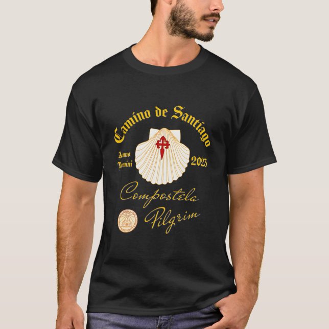 Camiseta Camino De Santiago Anno Domini 2023 Scallop Shell (Frente)