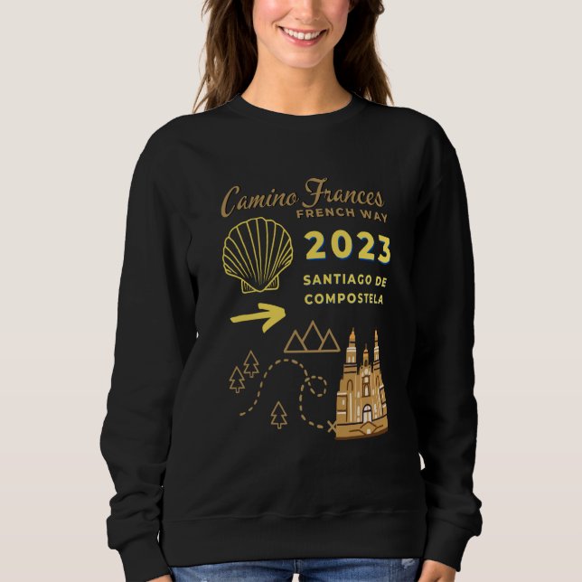Camiseta Camino Frances French Way 2023 Santiago de Compost (Frente)