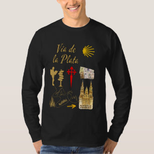 Camiseta Camino Via de la Plata Santiago de Compostela Symb