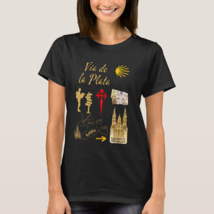 Camiseta Camino Via de la Plata Santiago de Compostela Symb