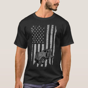 Camiseta Camionista patriótico da bandeira americana do