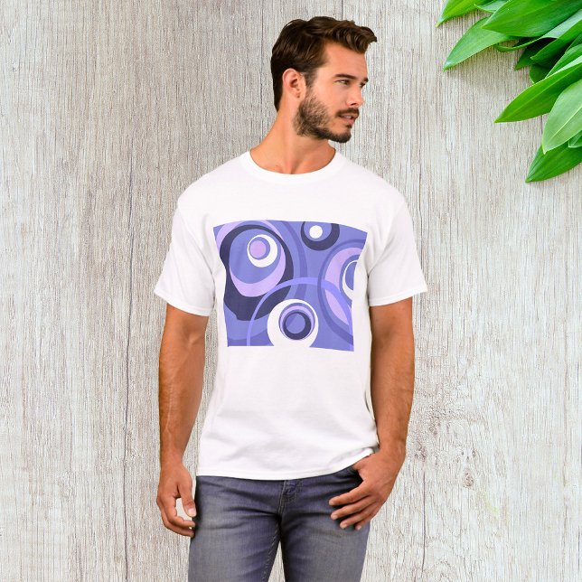 Camiseta Camisa-Abstrato de-arte retro roxa (Criador carregado)