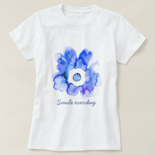 Camiseta Camisa-abstrato de-saia com um sorriso de aquarela
