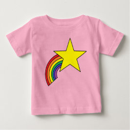 Camiseta Camisa-bebê com arco-íris e Design de estrela amar