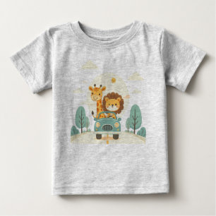 Camiseta Camisa-bebê com Impressão de animação de animais b