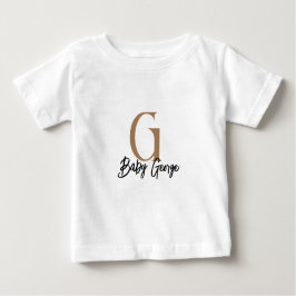 Camiseta Camisa-bebê com nome monograma personalizado - Mín