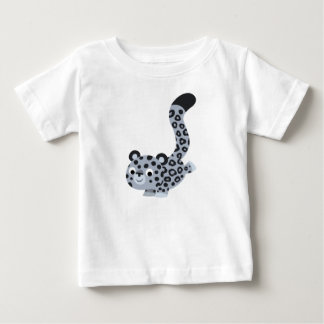 Camiseta Camisa-branca de-toque de animação de neve leopard