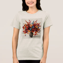 Camiseta Camisa-Buquê de outono feminino