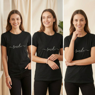 Camiseta, Camisa casual com mensagem positiva