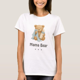 Camiseta Camisa-Chá de fraldas do Urso da Mamãe
