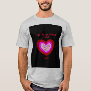 Camiseta Camisa-Cinza Básica de Homens do Coração Alegre