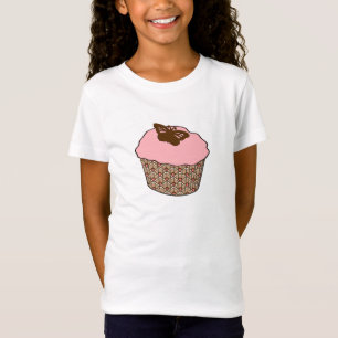 Camiseta Camisa-Cupcake de Fosco rosa de morango