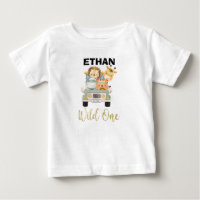 Camisa-de-aniversário Safari Animal Selvagem