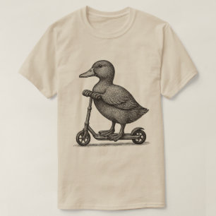 Camiseta "Camisa de Patinho Mágico em Scooter - Patinho Fof
