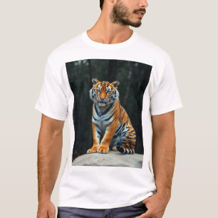 Camiseta "Camisa de Tigre Majestosa de Bengala: Elegância F