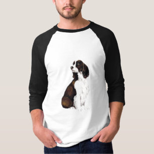 Camiseta "Camisa do basebol da arte do cão do Spaniel de