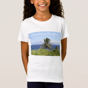 Camiseta Camisa-fotografia da palmeira, vista para o mar