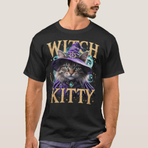 Camiseta Camisa-Gatinho de bruxa: Teto-do-gato-do-bruxas