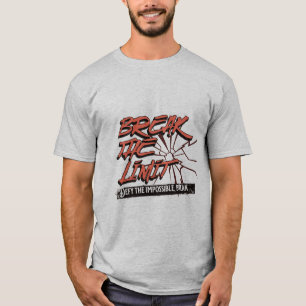 Camiseta "Camisa gráfica 'Quebra o limite' motivacional".