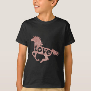 Camiseta Camisa-guia-dorso-de-cavalo rosa Dourado