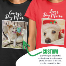 Camisa-mãe de cão personalizado com foto personali