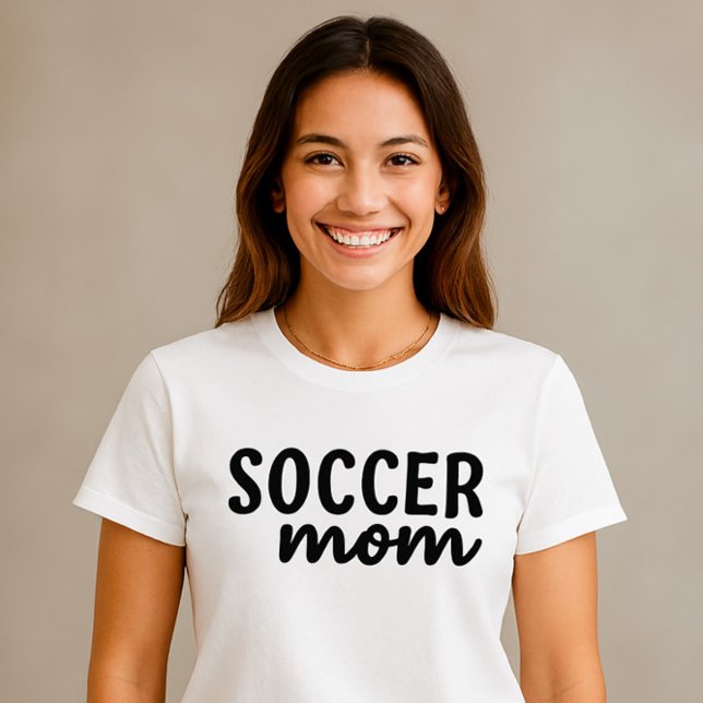 Camiseta Camisa-mãe de futebol - Design de script simples c (Criador carregado)