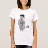 Camisa-Poodal Cinza-Retro Cão-50