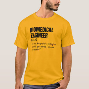 Camiseta Camisa-Presente de Definição de Engenheiro Biomédi