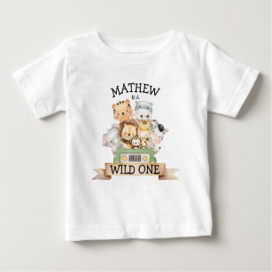 Camiseta Camisa-primeiro aniversario Selvagem Safari Selvag