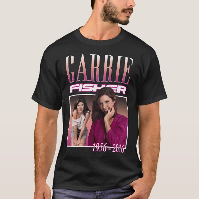 Camiseta Camisa-Retro-Carrie-Fisher (Frente)