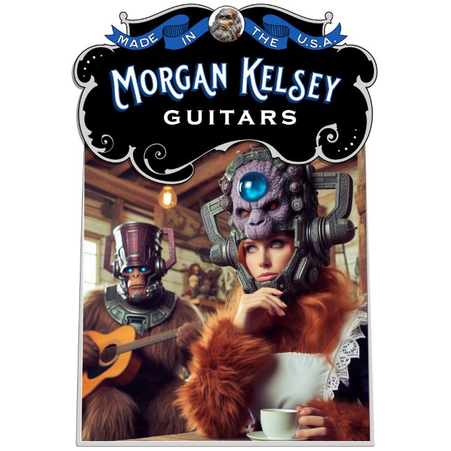 Camiseta Camisa-T - alienígena desfrutando chá e guitarrist (Criador carregado)